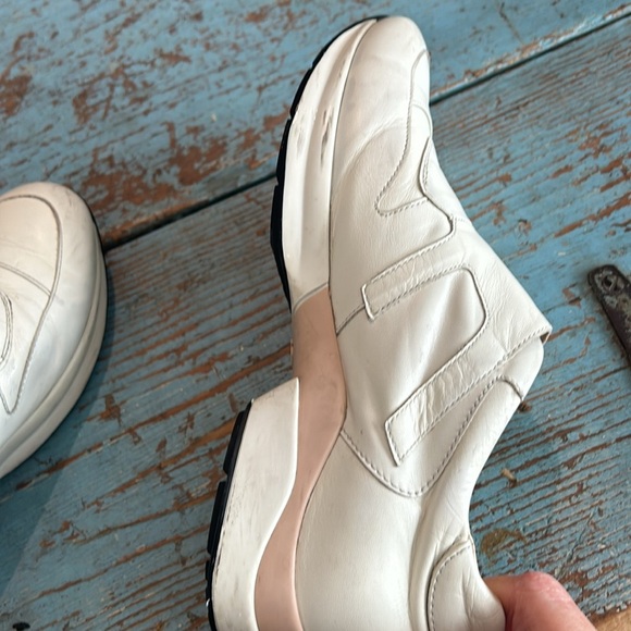 Tod’s White Leather Buckle Detail Sneakers Size 6.5 - Picture 6 of 12